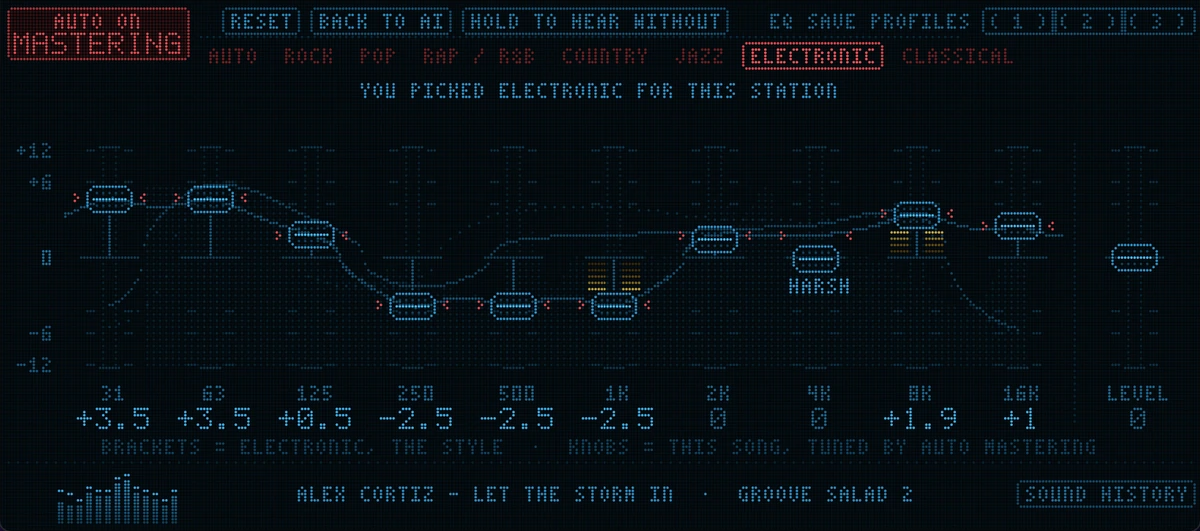 LowOrbit: the EQ screen