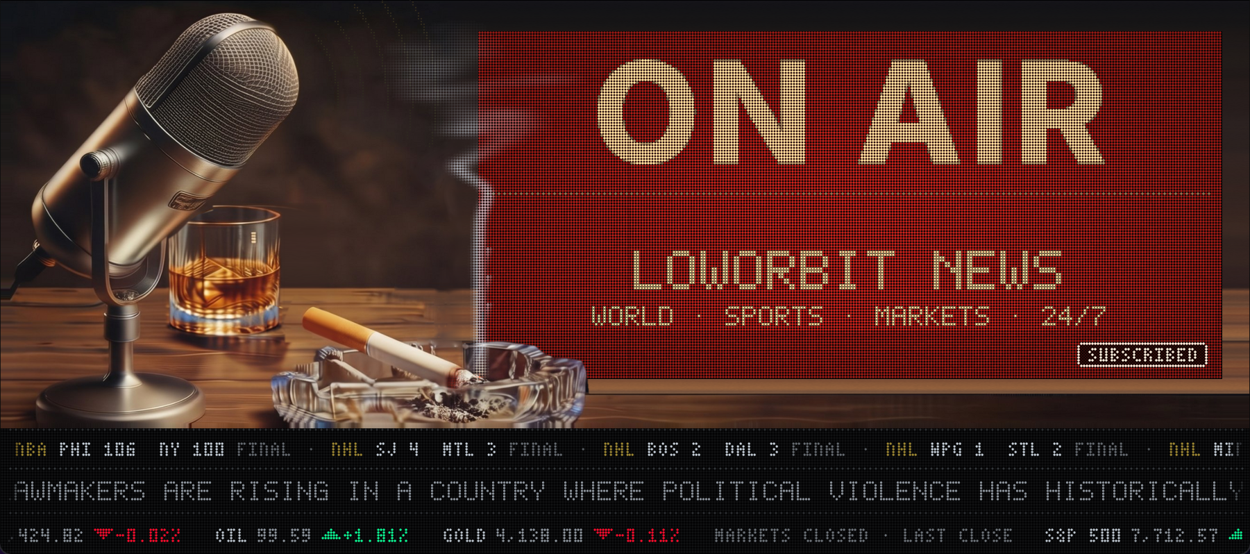 LowOrbit: the news desk with live tickers
